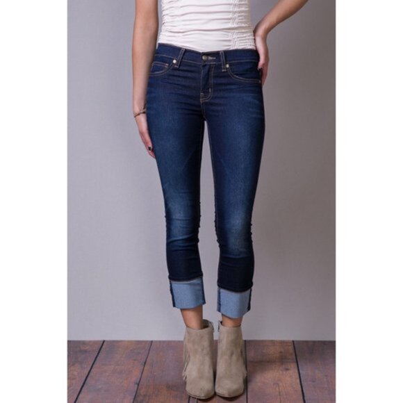 Henry & Belle Adriatic Cropped & Folded Skinny Jeans - Picture 2 of 10